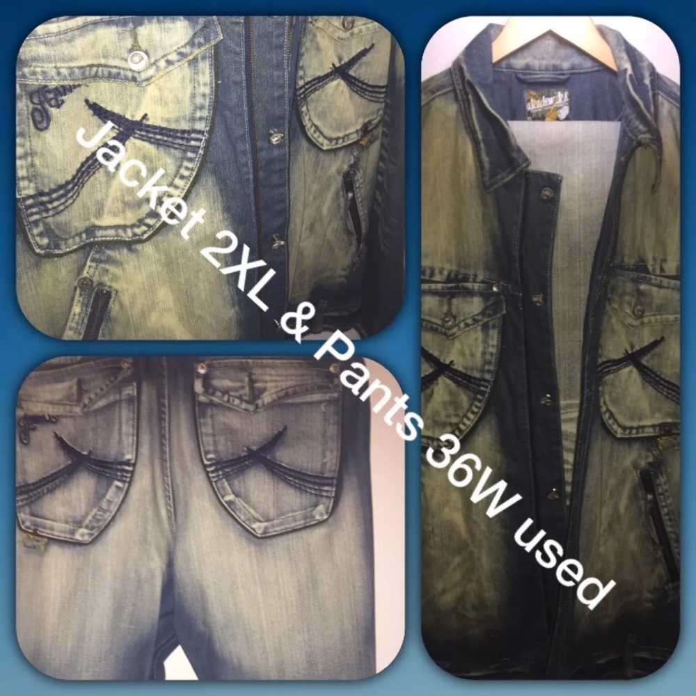 Academics Jacket 2XL & Jeans W 38 Used Excellent